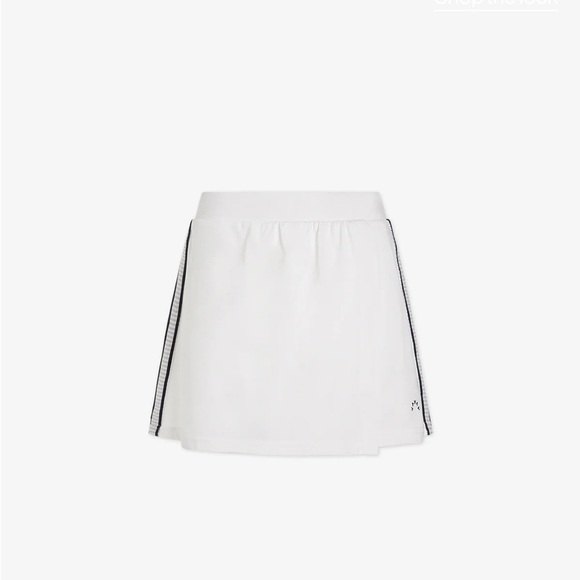 Varley X Anthropologie Varsity Skort White Blue Stripe with Stretch Size XS NEW - Picture 2 of 16